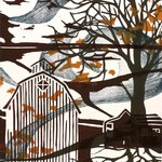 October Multiblock Woodcut Print, Emily Koehler